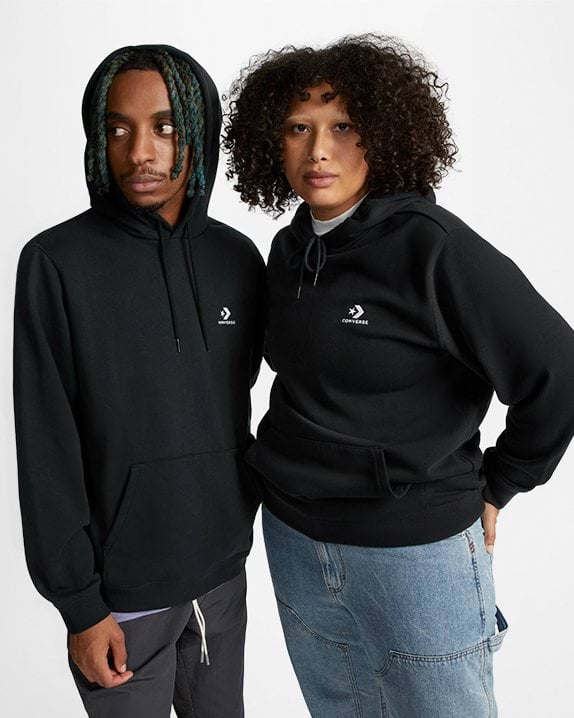 Converse Go-To Embroidered Star Chevron Standard Fit Pullover Hoodie