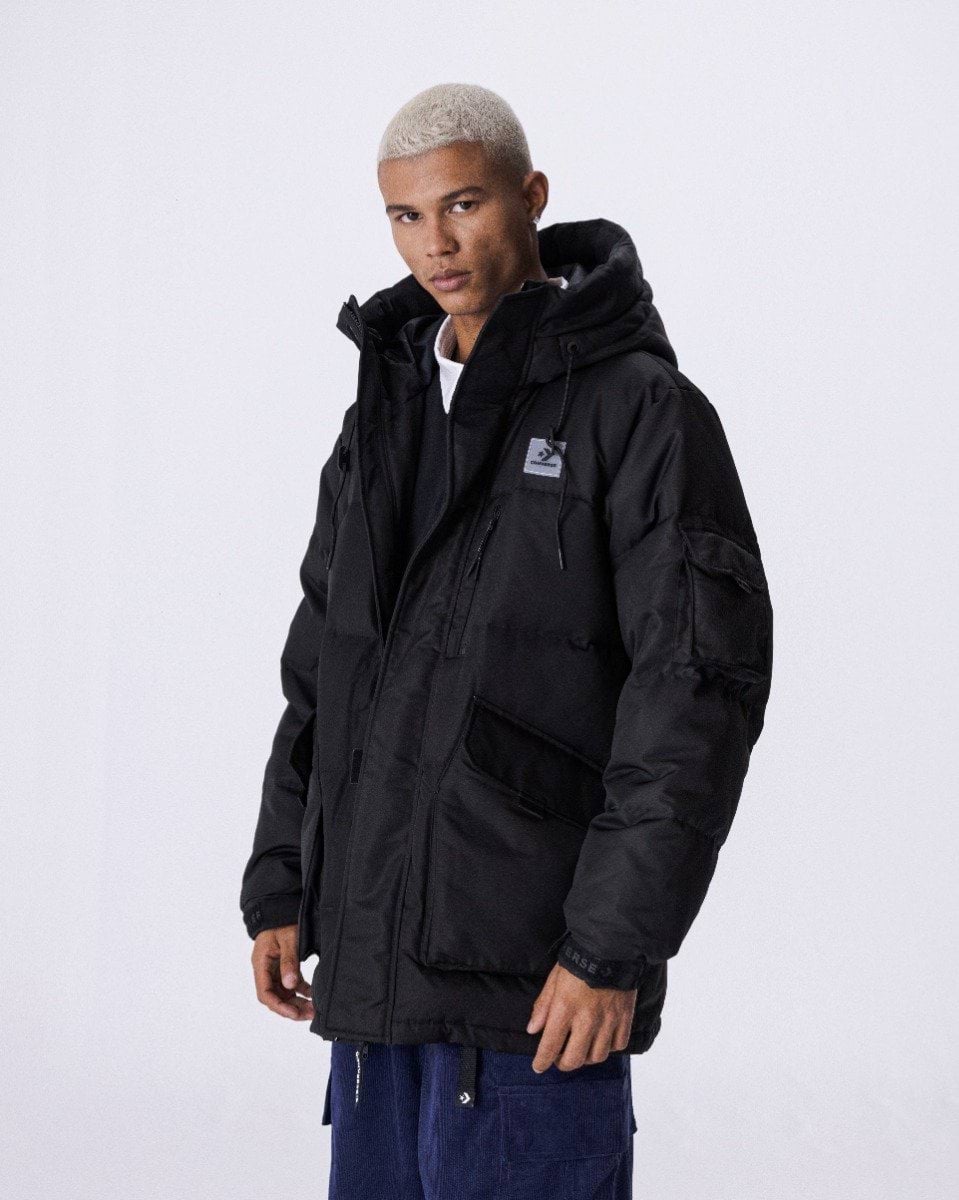 Long Hooded Down Jacket