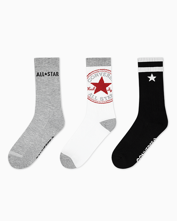 3Pk Oversized Chuck Patch Crew