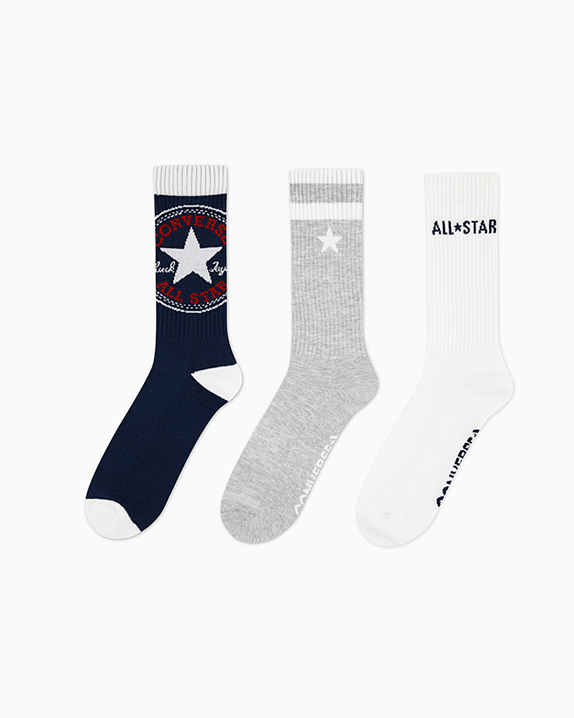 3Pk Oversized Chuck Patch Crew
